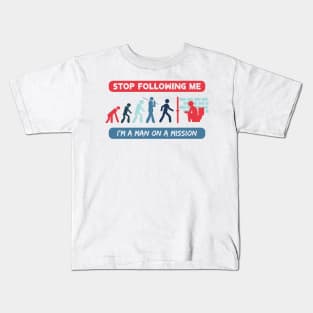 New Evolution of Man Stop Following Me 3 Kids T-Shirt